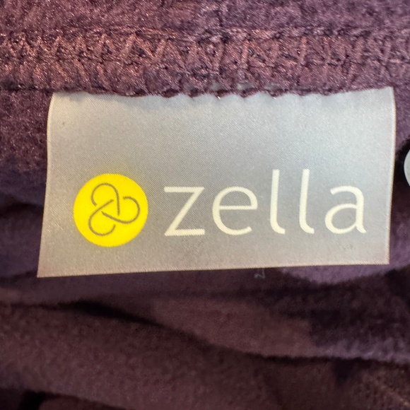 Zella Deep Plum Hooded Long Fleece Sweatshirt - Picture 12 of 12